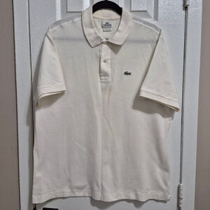 Men's Lacoste White Polo Shirt L